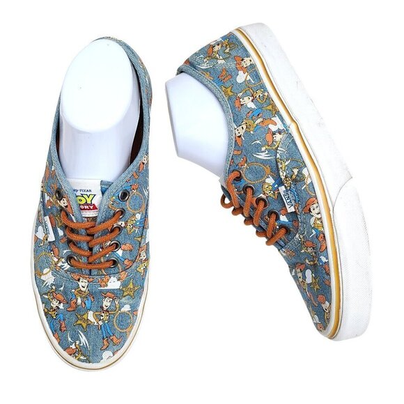 Vans Woody Toy Story Disney Pixar Denim Skater Sneaker size Men 9 Women 10.5 - Picture 11 of 15